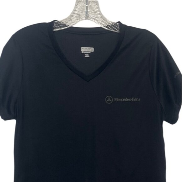 Mercedes-Benz Augusta Sportswear Tshirt Women Large Black Workwear Vneck - Picture 3 of 10